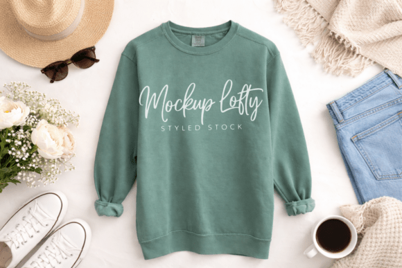 Comfort Colors 1566 Light Green Mockup: A Versatile Tool for Professional Design Presentations