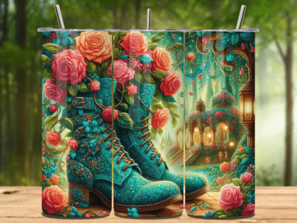 Cowgirl Boots 20oz Tumbler Wrap Png V.20