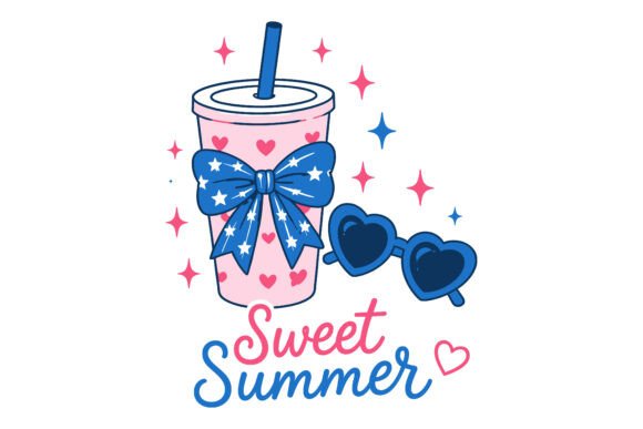 Cute Pink Cup Sunglasses Bow Sublimation: A Playful Summer Design for Creative Projects
