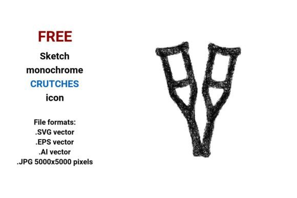 FREE Sketch Crutches Icon: A Versatile Resource for Designers and Developers