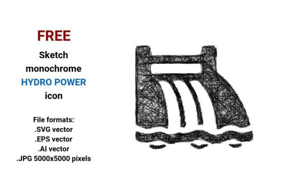 FREE Sketch Hydro Power Icon: A Versatile Tool for Design and Workflow