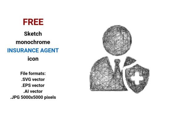 Free Sketch Insurance Agent Icon