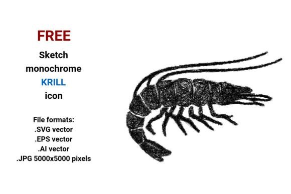 Free Sketch Krill Icon