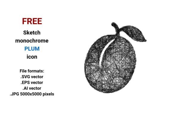 FREE Sketch Plum Icon: A Versatile Design Asset for Modern Projects