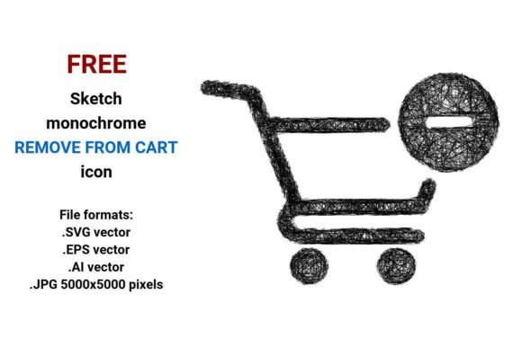 FREE Sketch Remove from Cart Icon