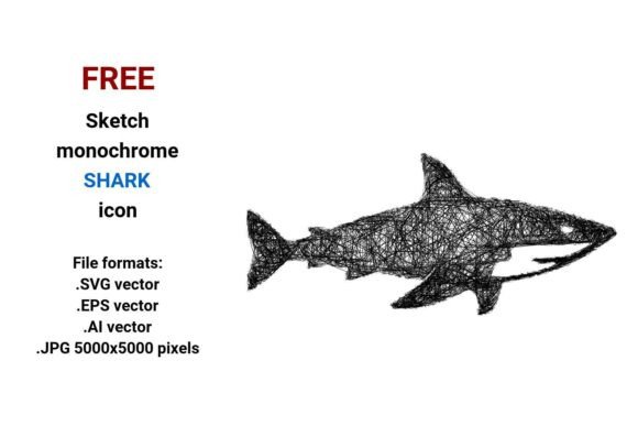 Free Sketch Shark Icon: A Versatile Design Asset