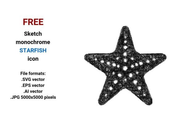 FREE Sketch Starfish Icon: A Versatile Resource for Designers and Creators