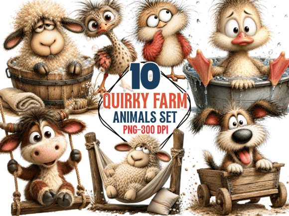 Fun Farm Animal Clipart for Creative Projects