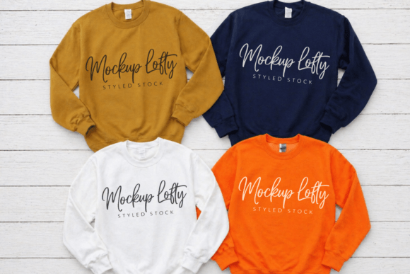 Gildan 18000 Group Sweatshirt Mockup 40