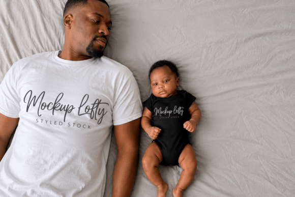 Gildan 5000 Daddy and Me Mockup