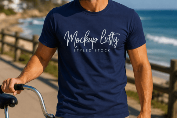 Gildan 64000 Navy Summer Male Mockup: A Professional Design Tool for Every Creator