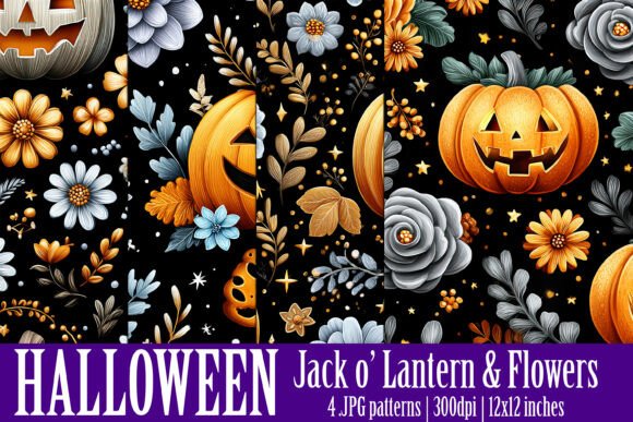 Halloween Jack O Lantern Patterns, S1