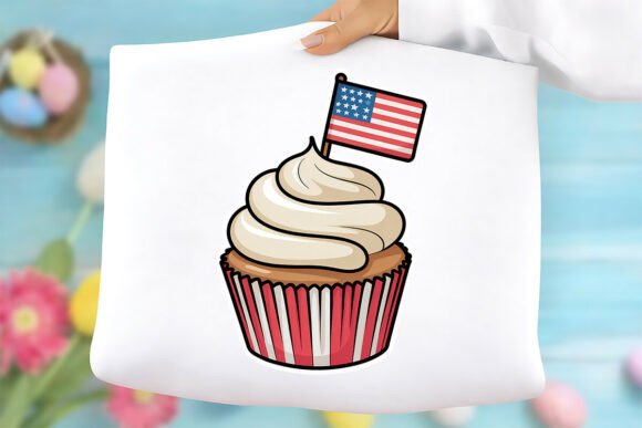 Patriotic Cupcake PNG for 4th of July Celebrations: A Versatile Digital Design