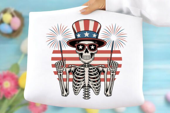 Patriotic Skeleton PNG: A Versatile Design for Modern Creators