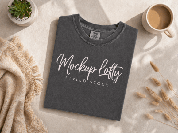 Pepper C1717 Flat Lay T-shirt Mockup