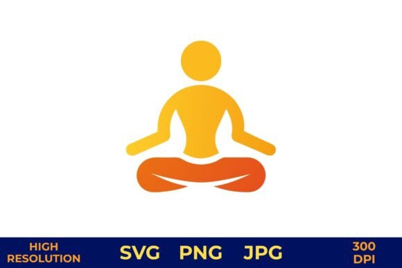Person in Calm Meditation Pose Vector