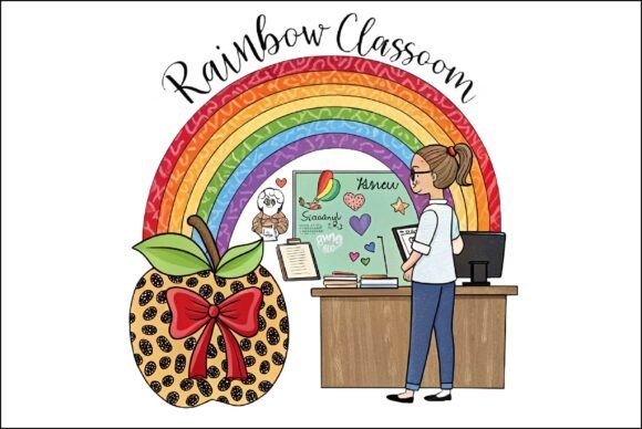 Rainbow Classroom Teacher PNG: A Creative Resource for Designers and Educators