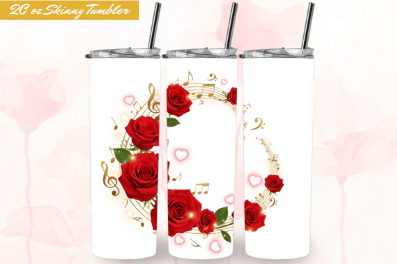 Red Roses Hearts Music 20oz Tumbler Wrap: A Versatile Tool for Custom Drinkware Creators