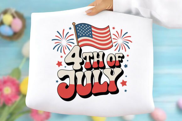 Retro 4th of July USA Flag PNG
