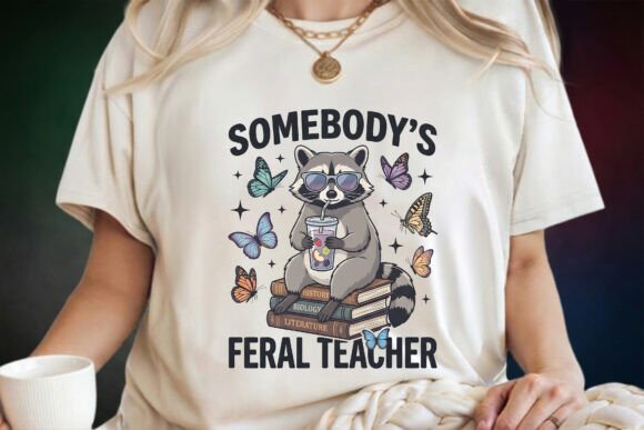 Someone’s Feral Teacher Funny Raccoon: A Versatile Digital Design for Creative Projects