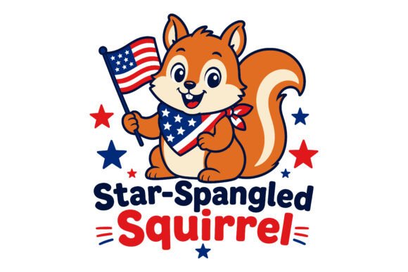 Star Spangled Squirrel July 4th