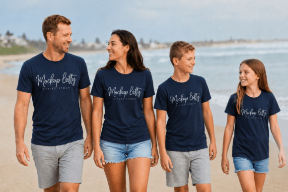 Summer Bella Canvas 3001 Family Mockups