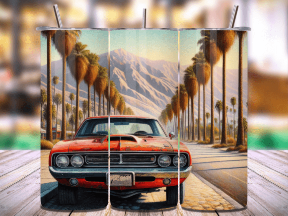 Vintage Cars 20 Oz Tumbler Wrap Vol.19